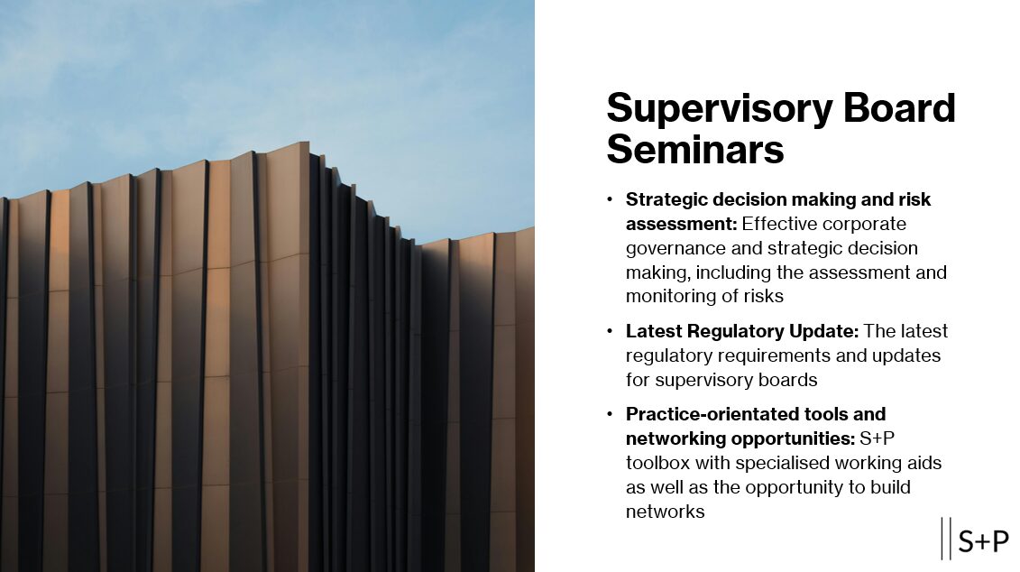 S+P Seminars for Supervisory Board Memebers