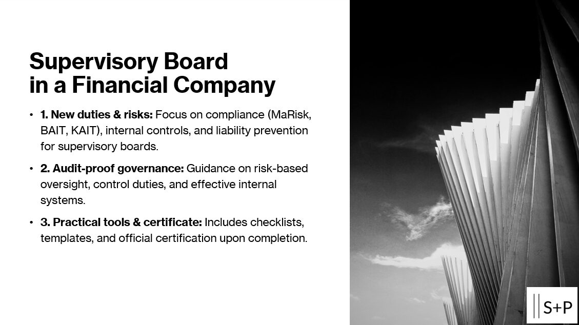 Supervisory Board in a Financial Companys